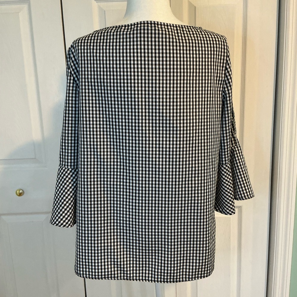 🌹 ALYX Black and White Plaid Top / Blouse - Size Large - Picture 4 of 6